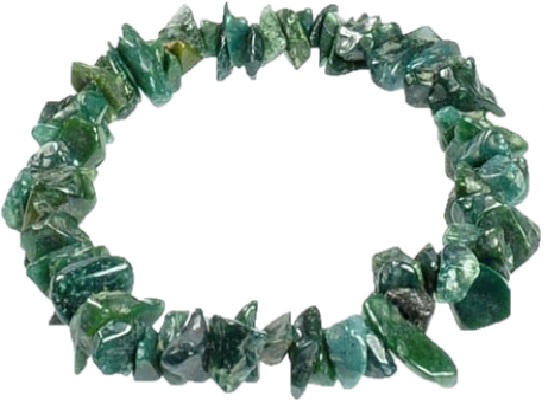 Moss Agate bracelet chips